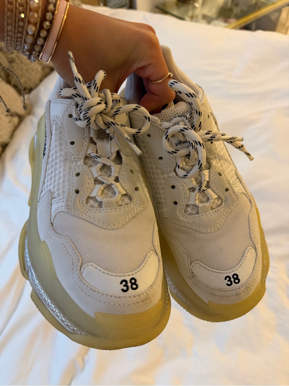 Balenciaga Triple S Sneaker in Beige-Cream - Picture 4 of 7